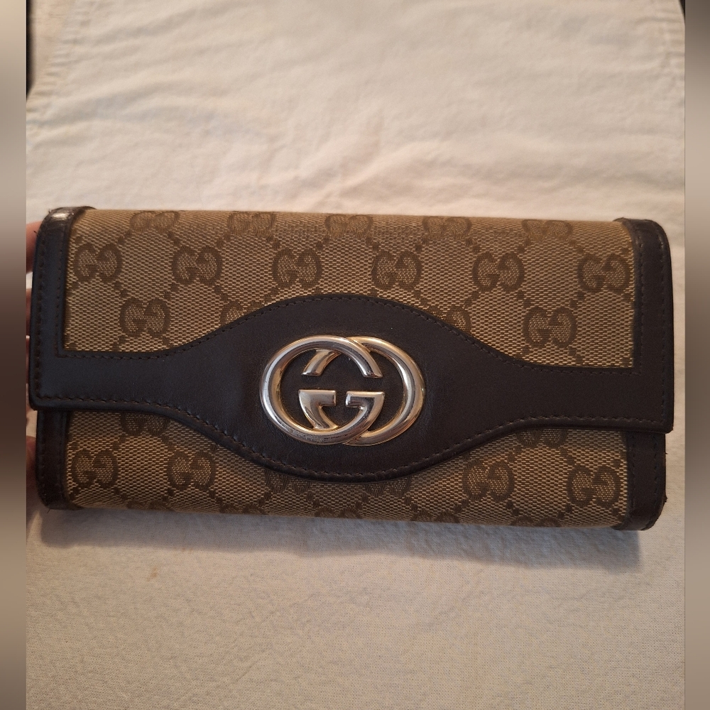 Gucci Monogram GG Canvas Continental Wallet